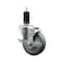 Service Caster 4'' Gray Poly Swivel 1-1/4'' Expanding Stem Caster with Brake SCC-EX20S414-PPUB-TLB-114 - alternate 1